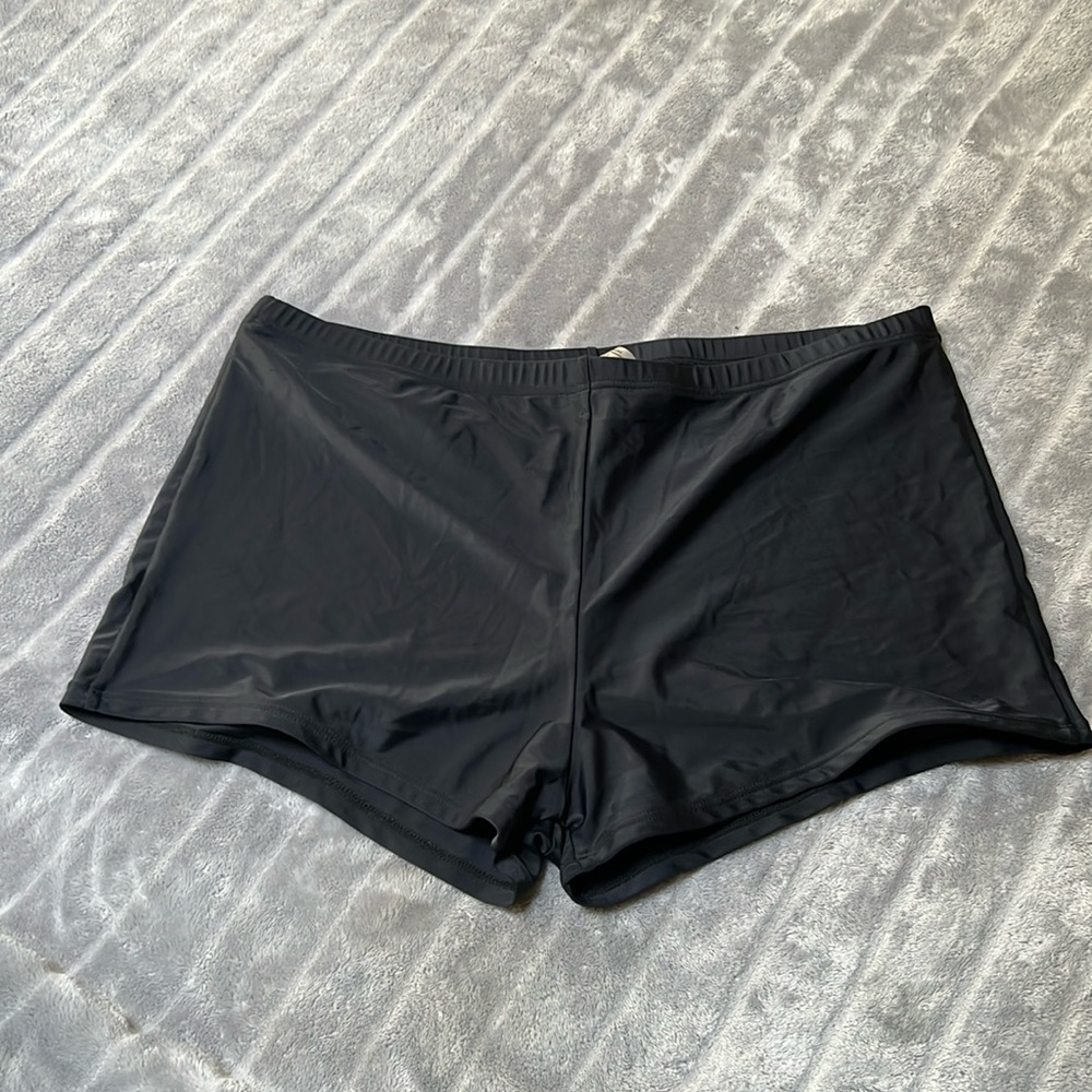 High waisted swim shorts